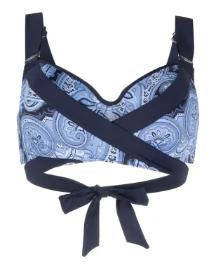 Marlies Dekkers Cache Coeur ペイズリープリントビキニトップ ブルー - サムネイル1