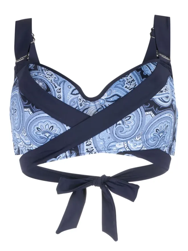 Marlies Dekkers Marlies Dekkers Cache Coeur ペイズリープリント Push-Up ビキニトップ（ブルー）の商品画像