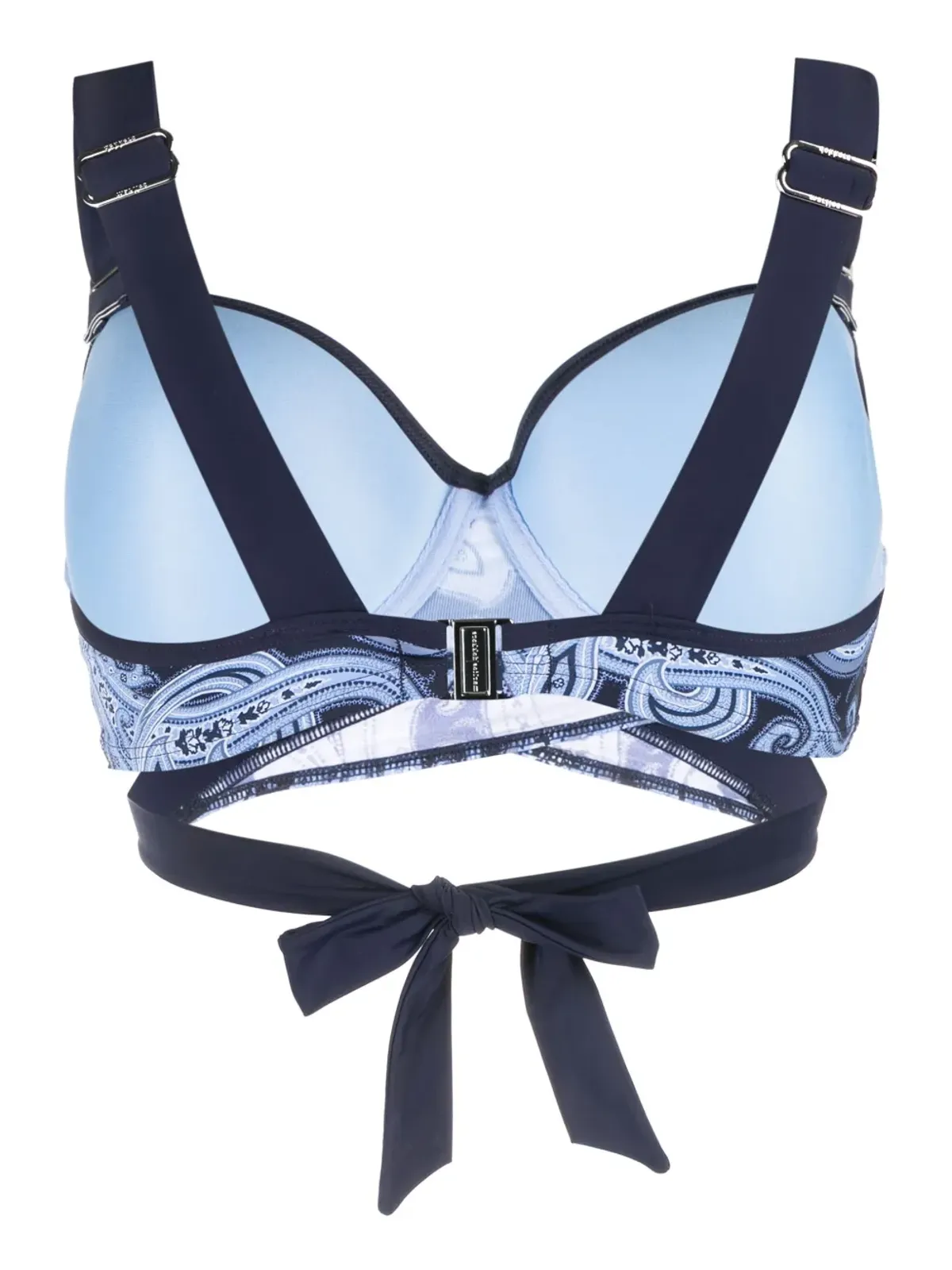 Marlies Dekkers Cache Coeur ペイズリープリント Push-Up ビキニトップ（ブルー） - 画像2