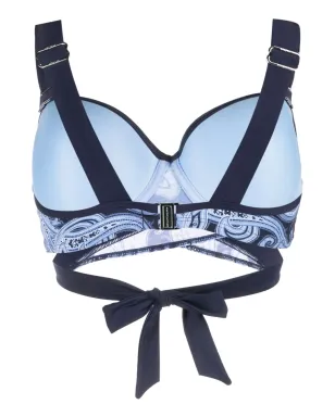 Marlies Dekkers Cache Coeur ペイズリープリント Push-Up ビキニトップ（ブルー） - サムネイル2