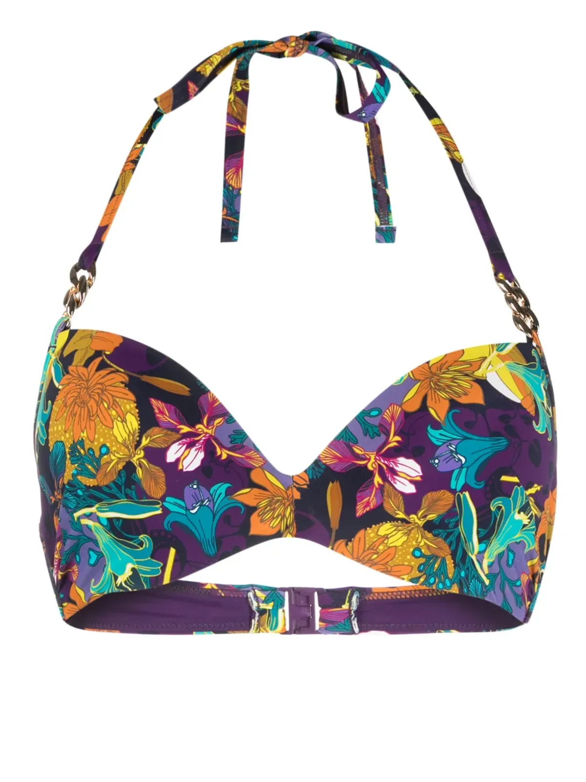 Marlies Dekkers アカプルコ花柄プリントビキニトップ - パープル - 画像1