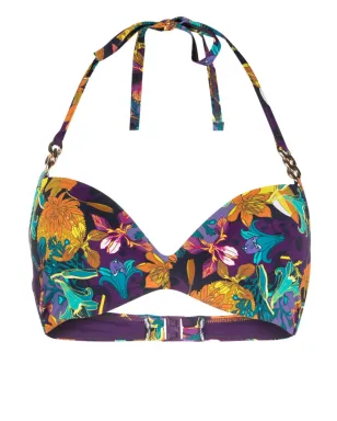 Marlies Dekkers アカプルコ花柄プリントビキニトップ - パープル - サムネイル1