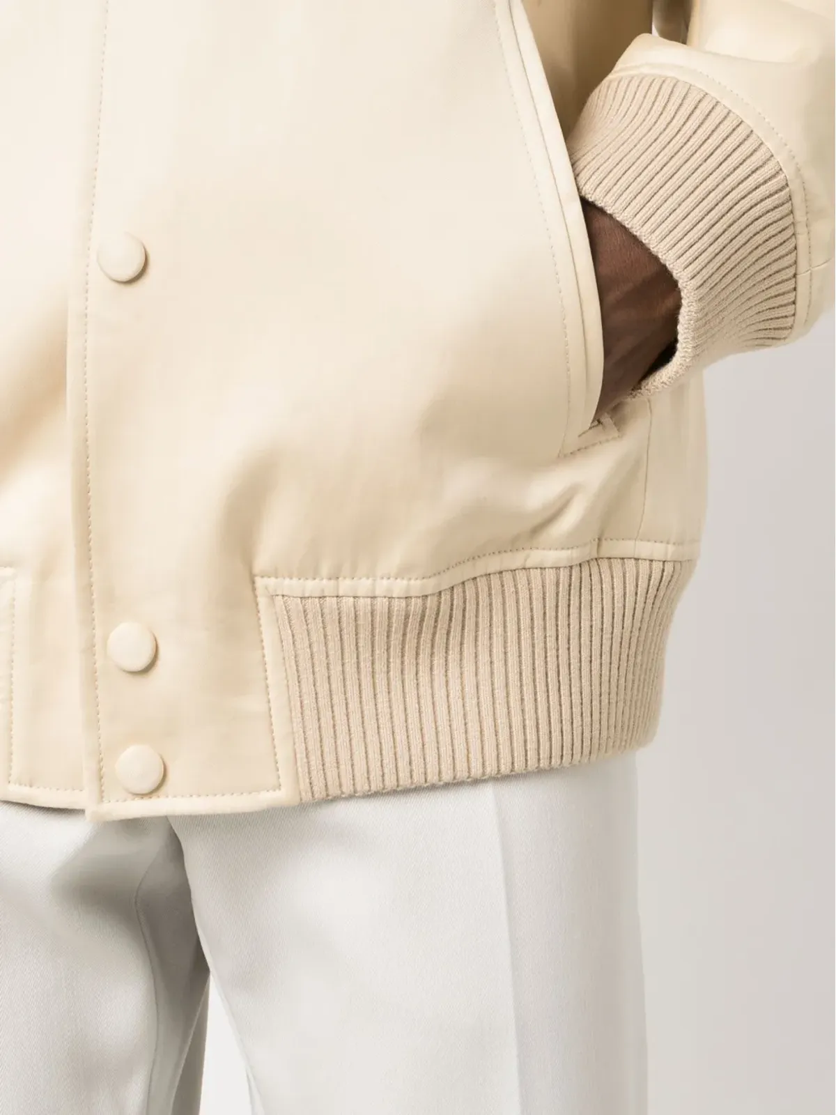 Lanvin ポインテッドカラー ボンバー ジャケット - 画像5
