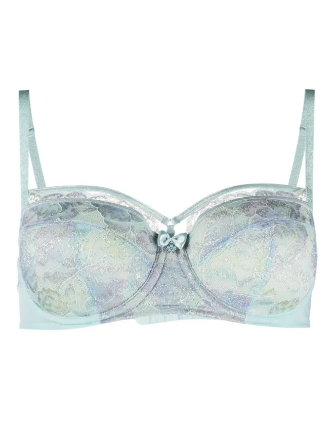 Marlies Dekkers Marlies Dekkers フローラルレースのパッド入りバルコニーブラ - ブルーの商品画像