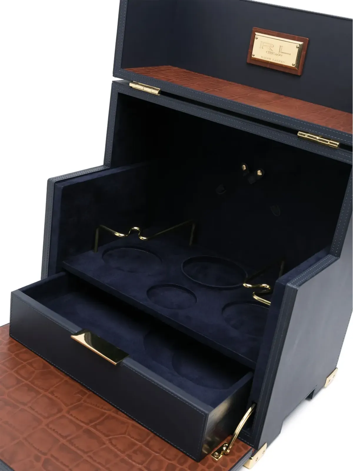 Ralph Lauren Home パーカー レザー ミックス ボックス - Blue - 画像3