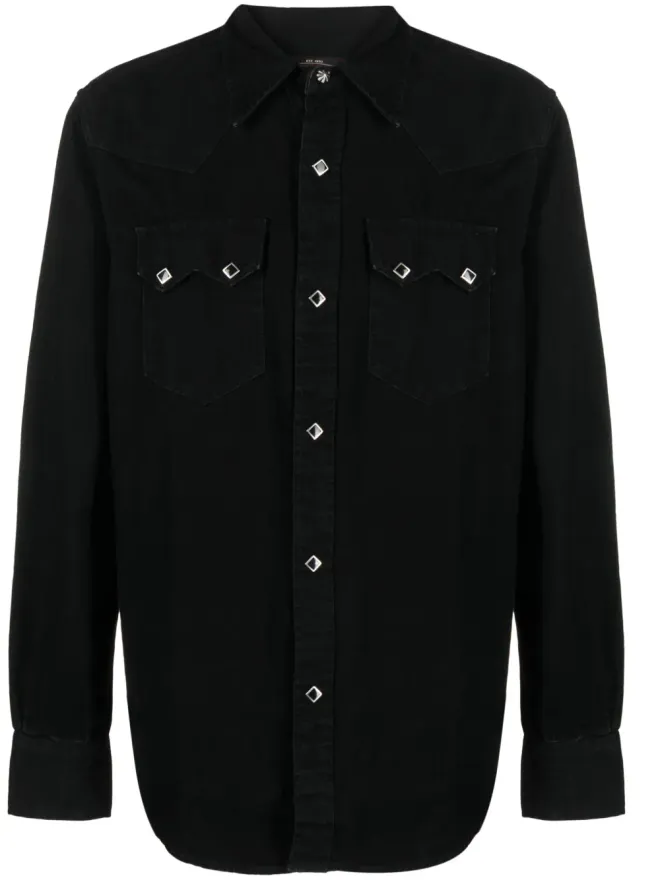 Ralph Lauren RRL Ralph Lauren RRL ボタンアップ コットンシャツ ブラックの商品画像