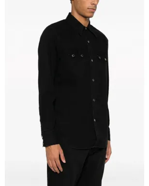 Ralph Lauren RRL ボタンアップ コットンシャツ ブラック - サムネイル3