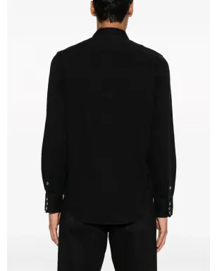 Ralph Lauren RRL ボタンアップ コットンシャツ ブラック - サムネイル4