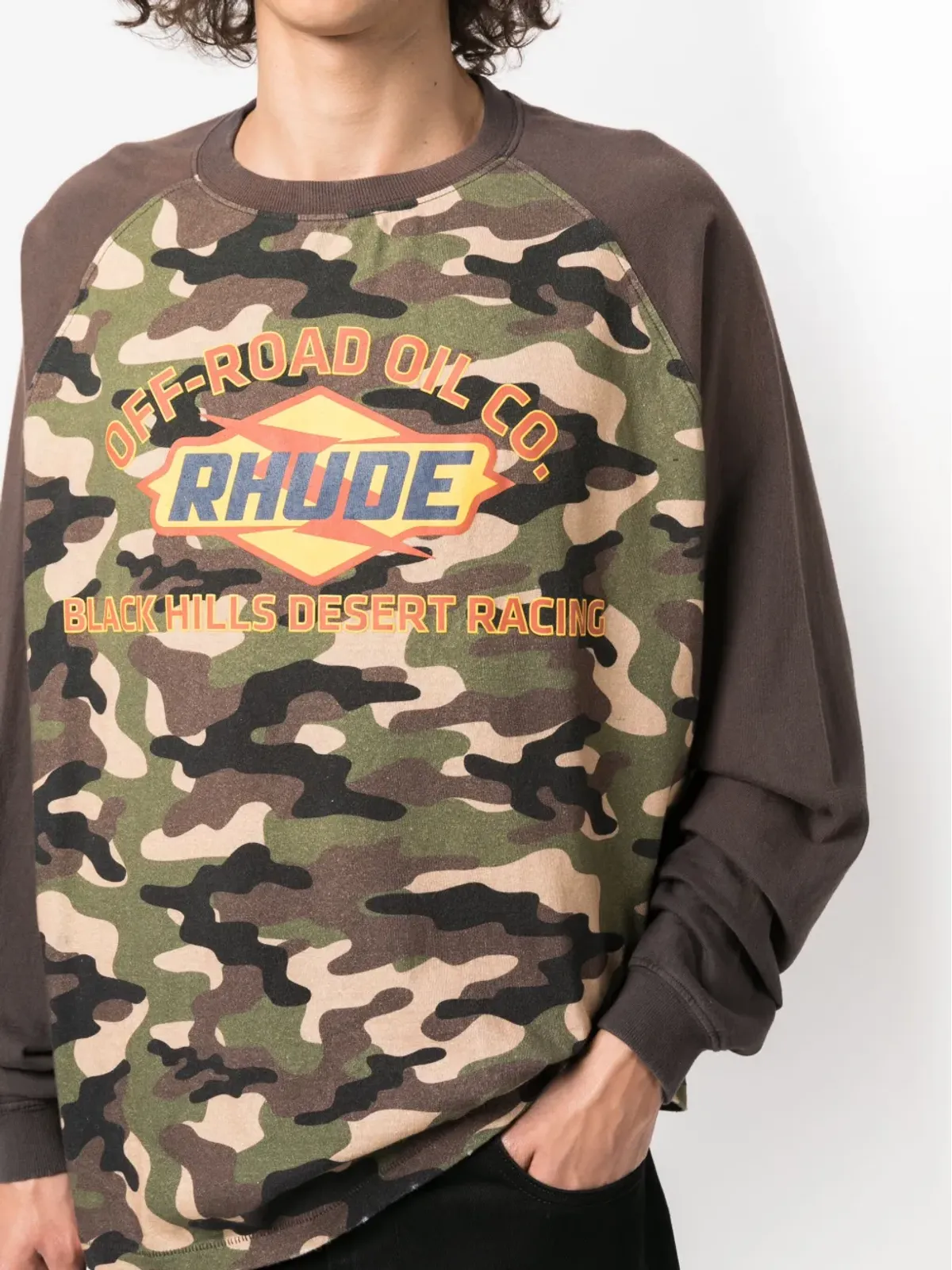 RHUDE カモフラージュ柄コットンTシャツ - 画像5