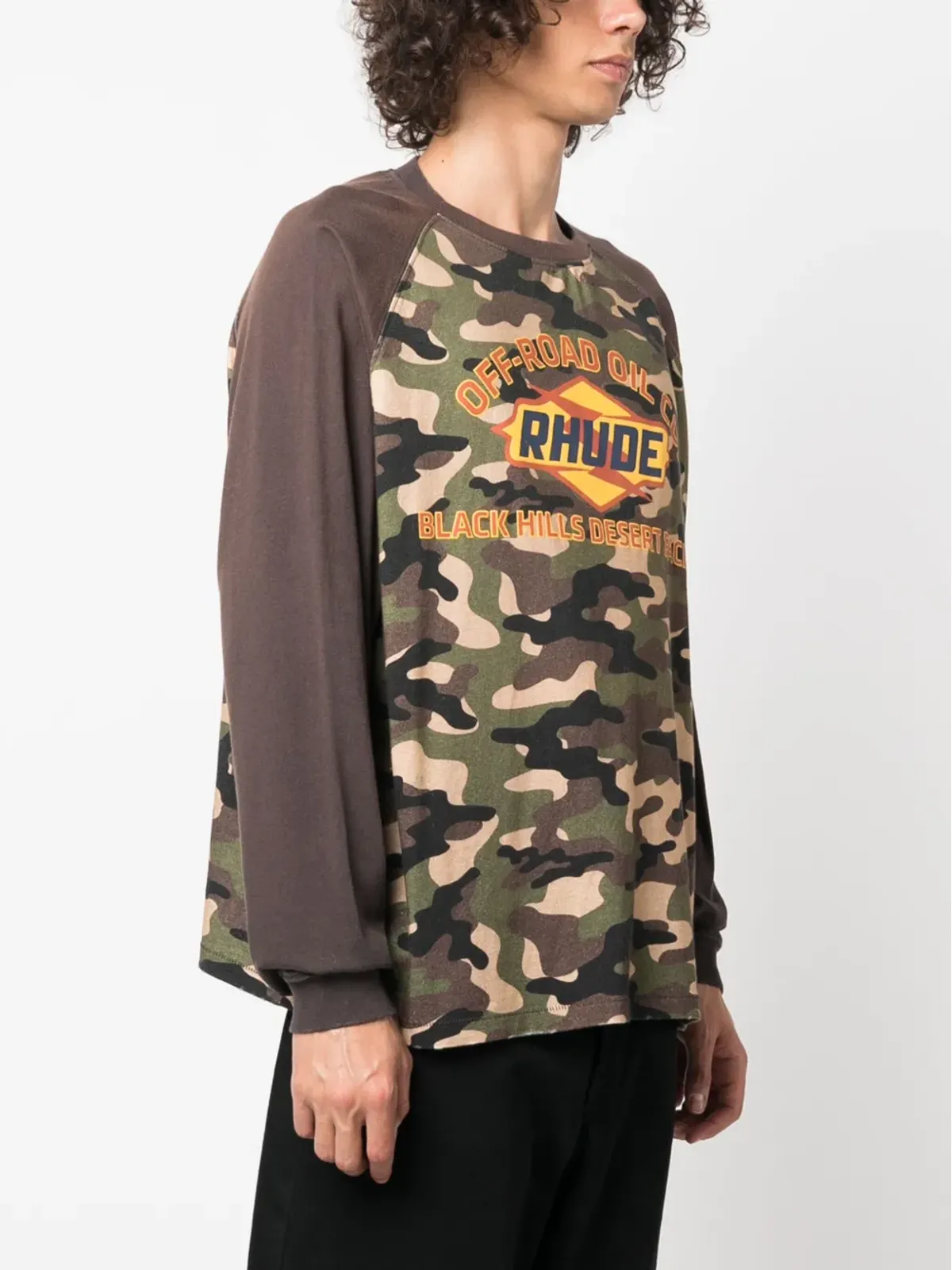 RHUDE カモフラージュ柄コットンTシャツ - 画像3