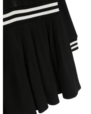 Moncler Enfant ロゴパッチ付きニットポロドレス - サムネイル3