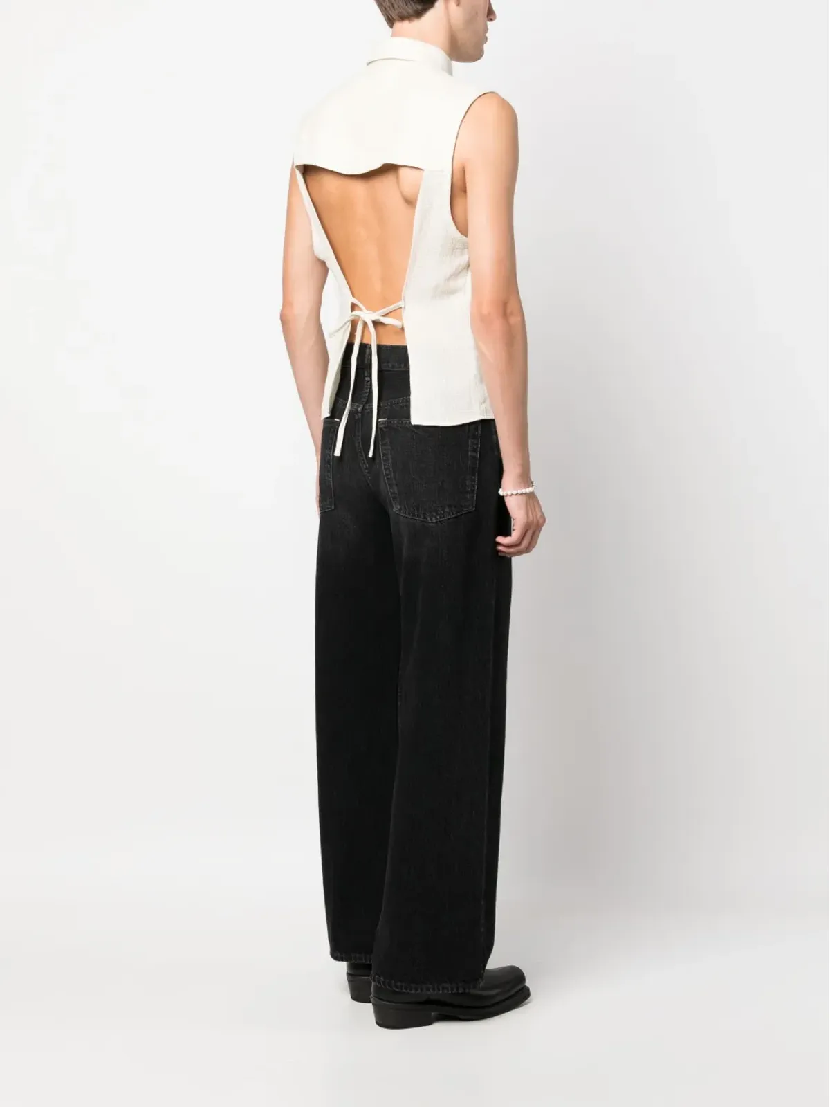 Eckhaus Latta オープンバック・ノースリーブ・タンクトップ - 画像2