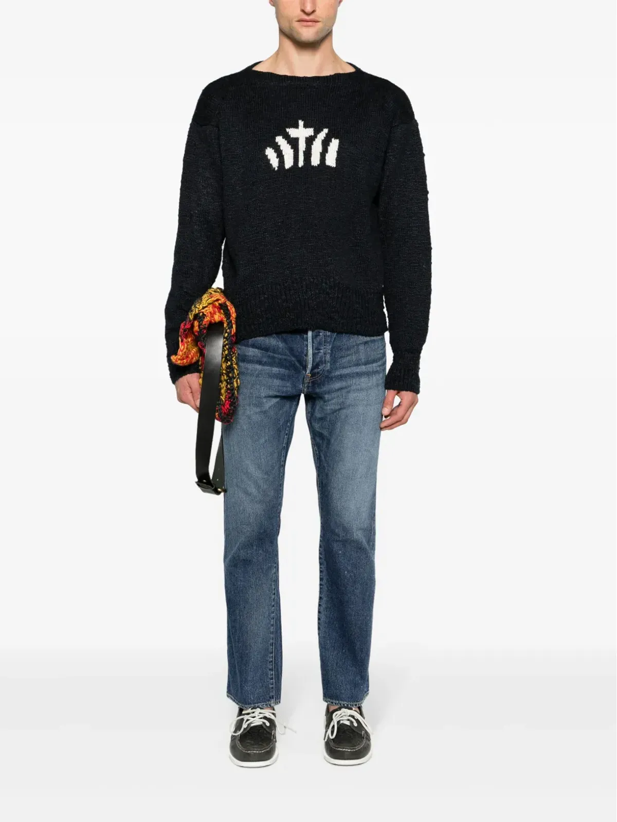 visvim インターシャ編みシルク混紡ジャンパー - 画像2