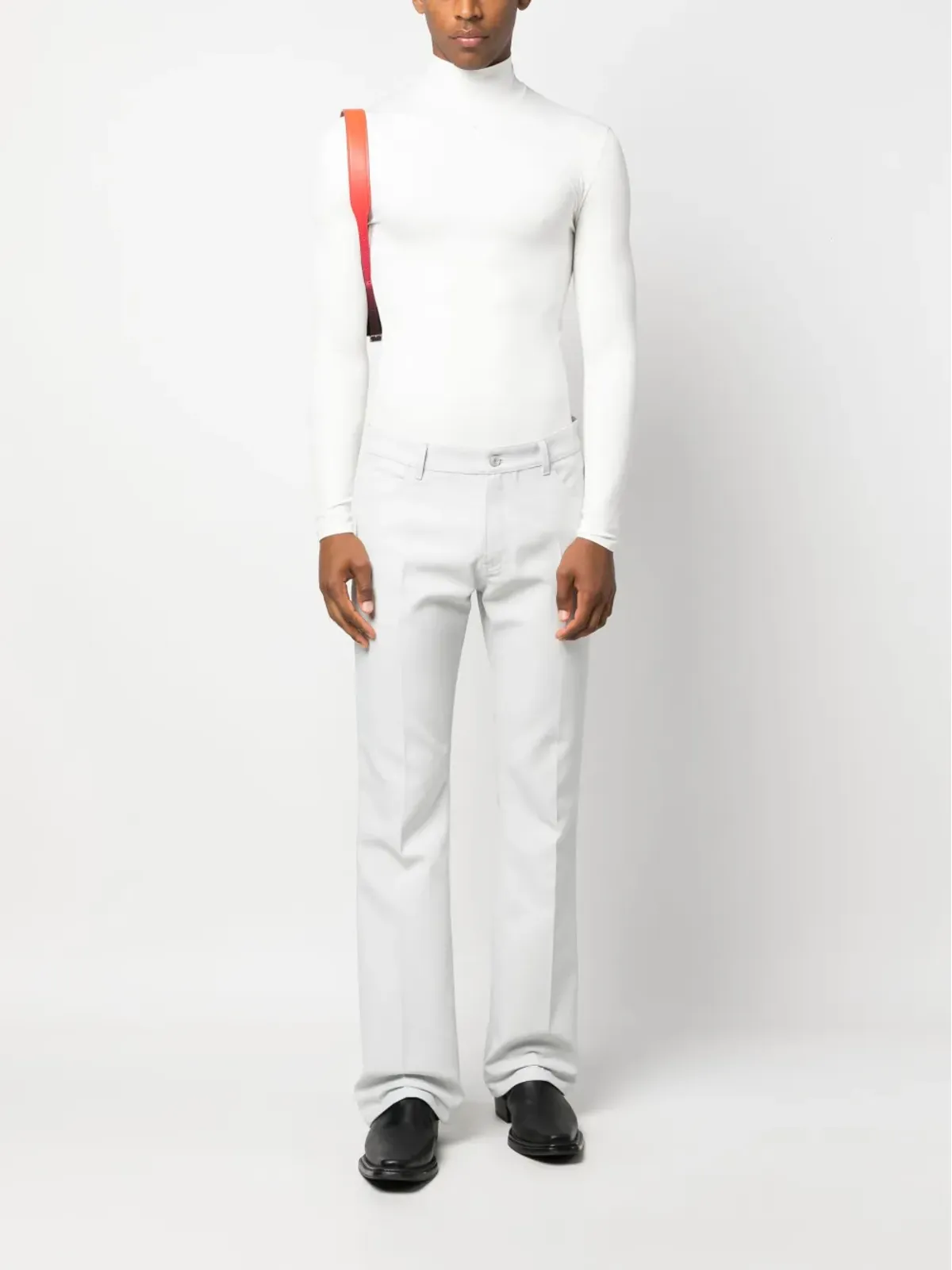 Courrèges ロゴパッチ・ストレートレッグパンツ - 画像2