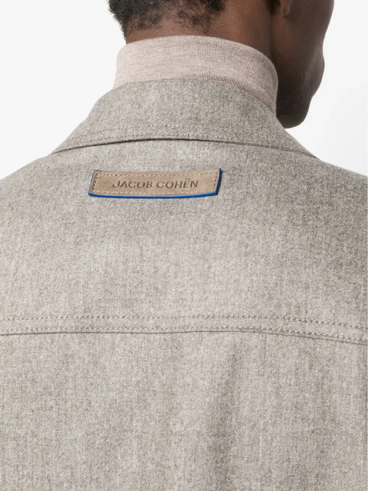 Jacob Cohën 長袖ウールシャツジャケット - 画像5
