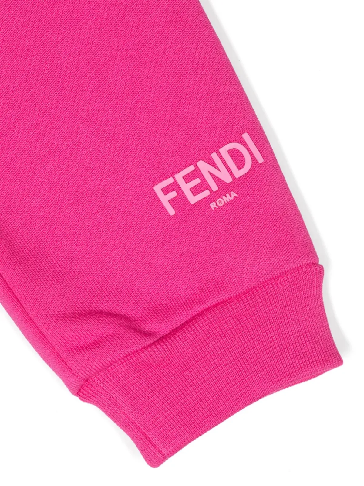 Fendi Kids ロゴエンボス コットン トラックパンツ - ピンク - 画像3