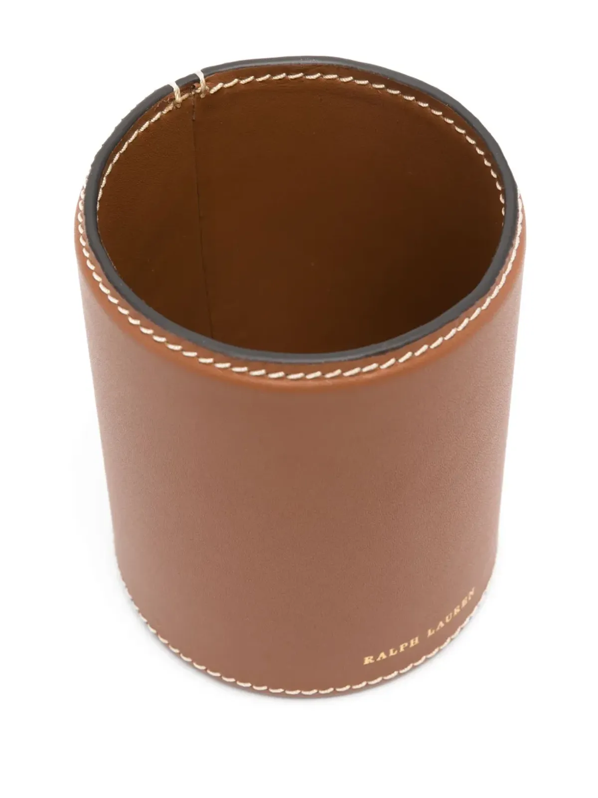 Ralph Lauren Home Breannan レザー ペン立て ブラウン - 画像2
