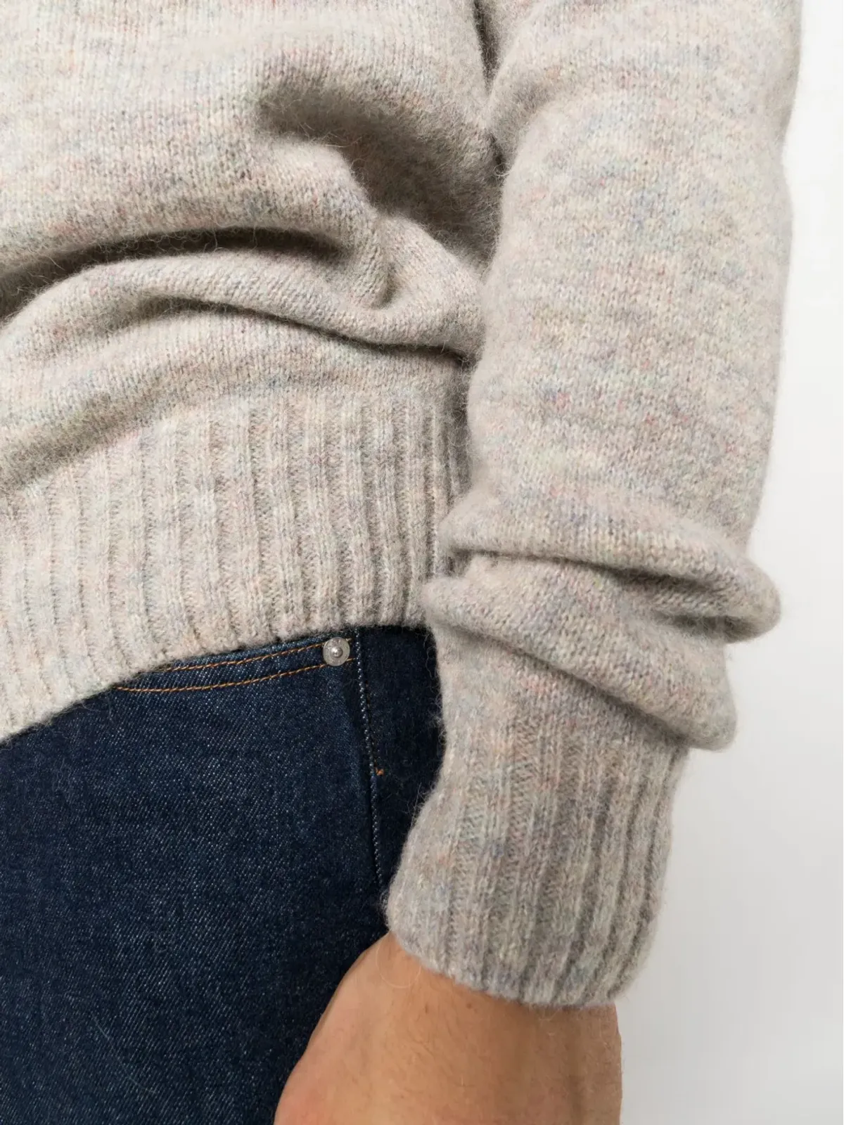 A.P.C. クルーネックのウールブレンドニットジャンパー - 画像5