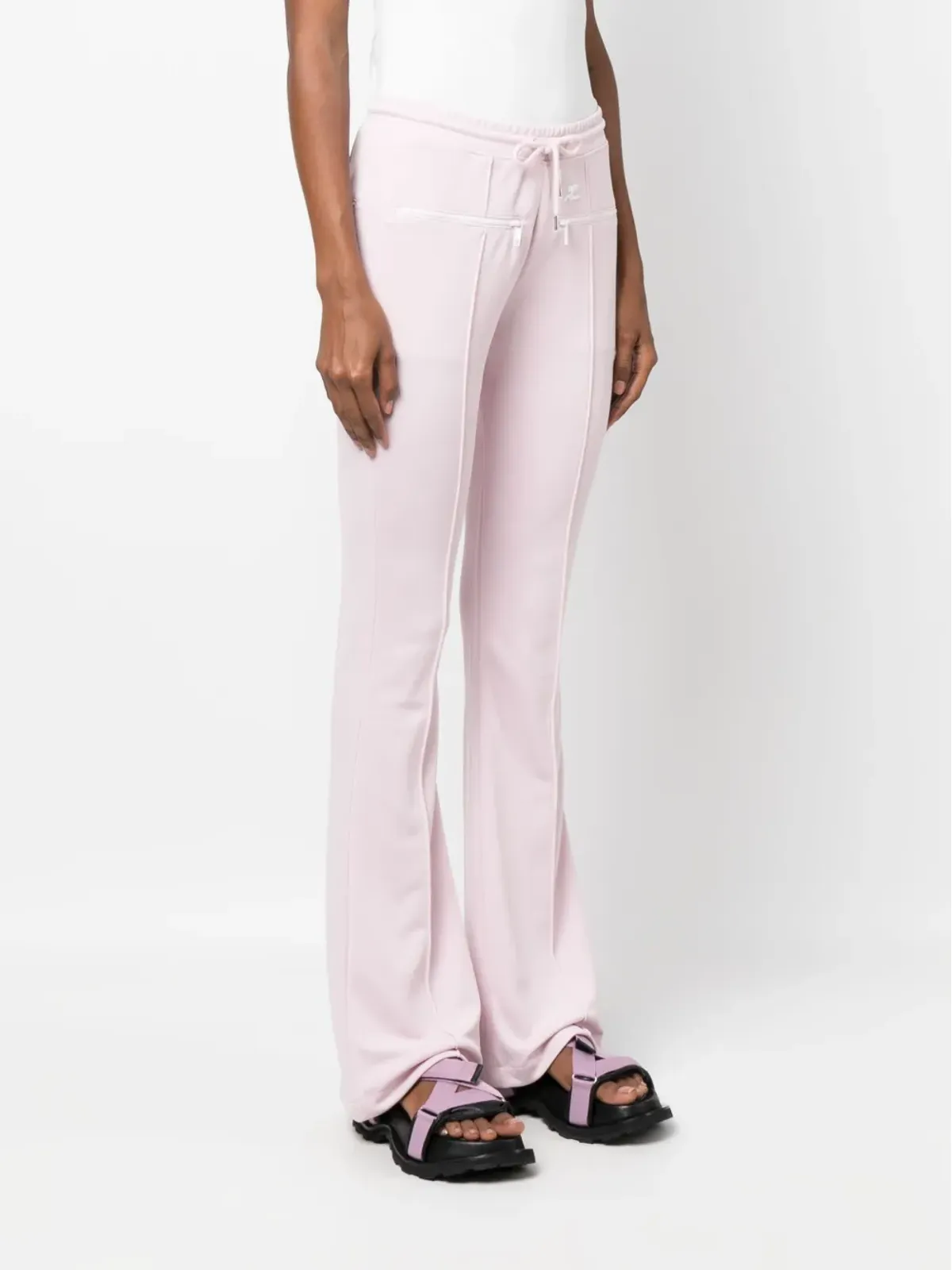 Courrèges Interlock flared trousers - Pink - 画像3