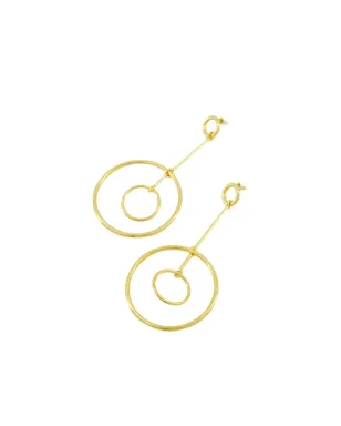 PAULA ダブルサークル ドロップピアス - サムネイル2