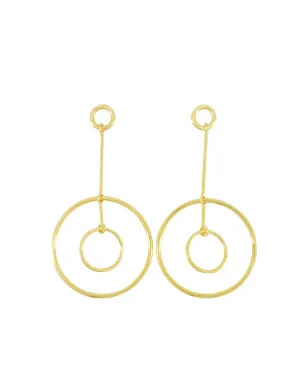 PAULA ダブルサークル ドロップピアス - サムネイル3