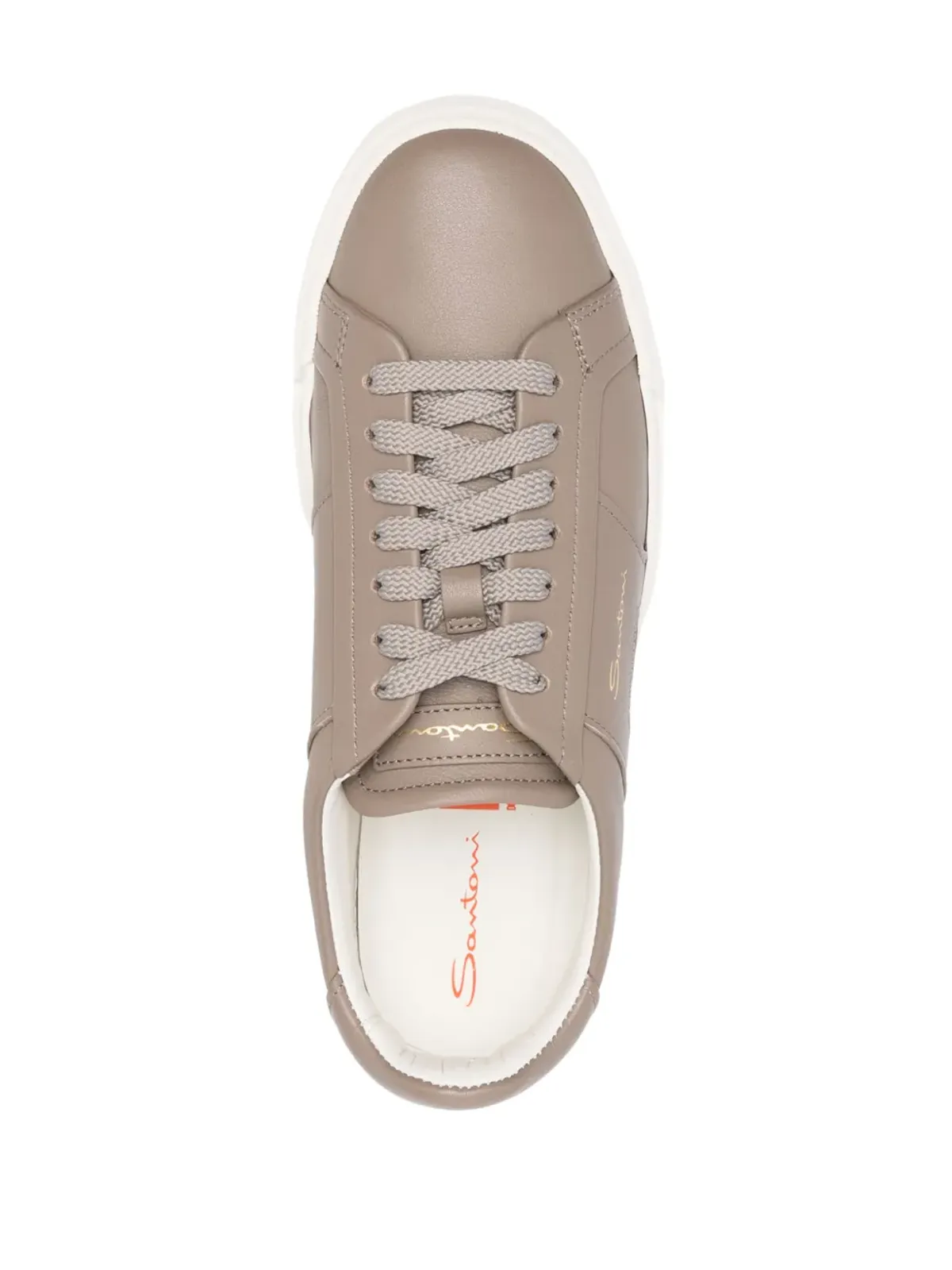 Santoni グロリア レザー スニーカー - 画像4