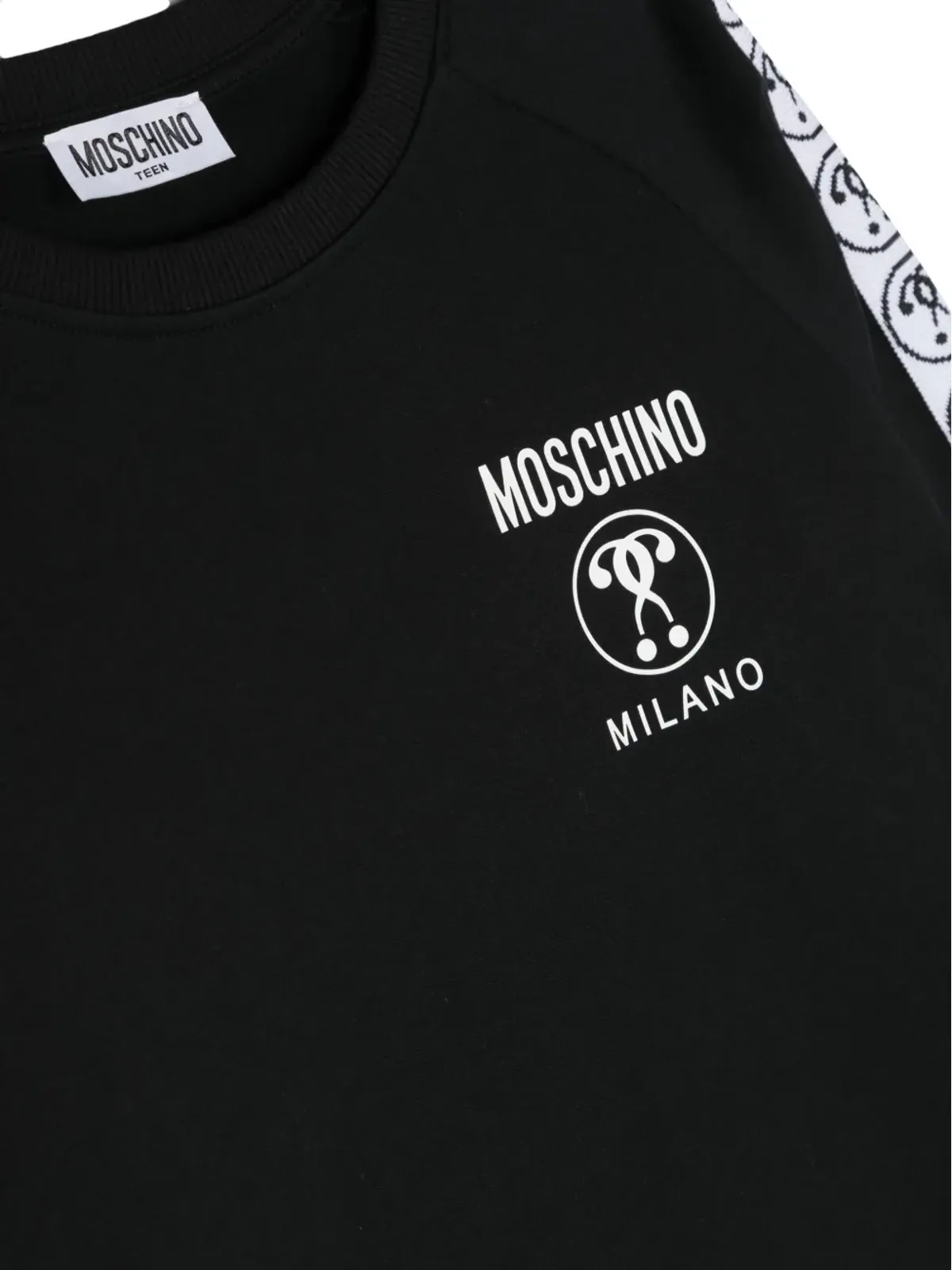 Moschino Kids ロゴプリント ドレス（ブラック） - 画像3