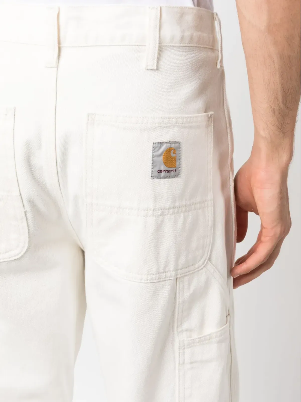 Carhartt WIP ロゴパッチ コットン ストレートレッグ トラウザー - 画像5