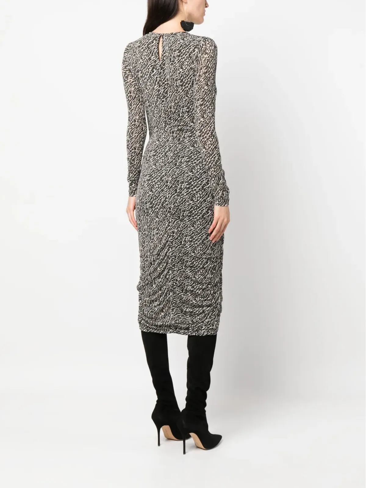ISABEL MARANT Logane cut-out midi dress - Black - 画像4