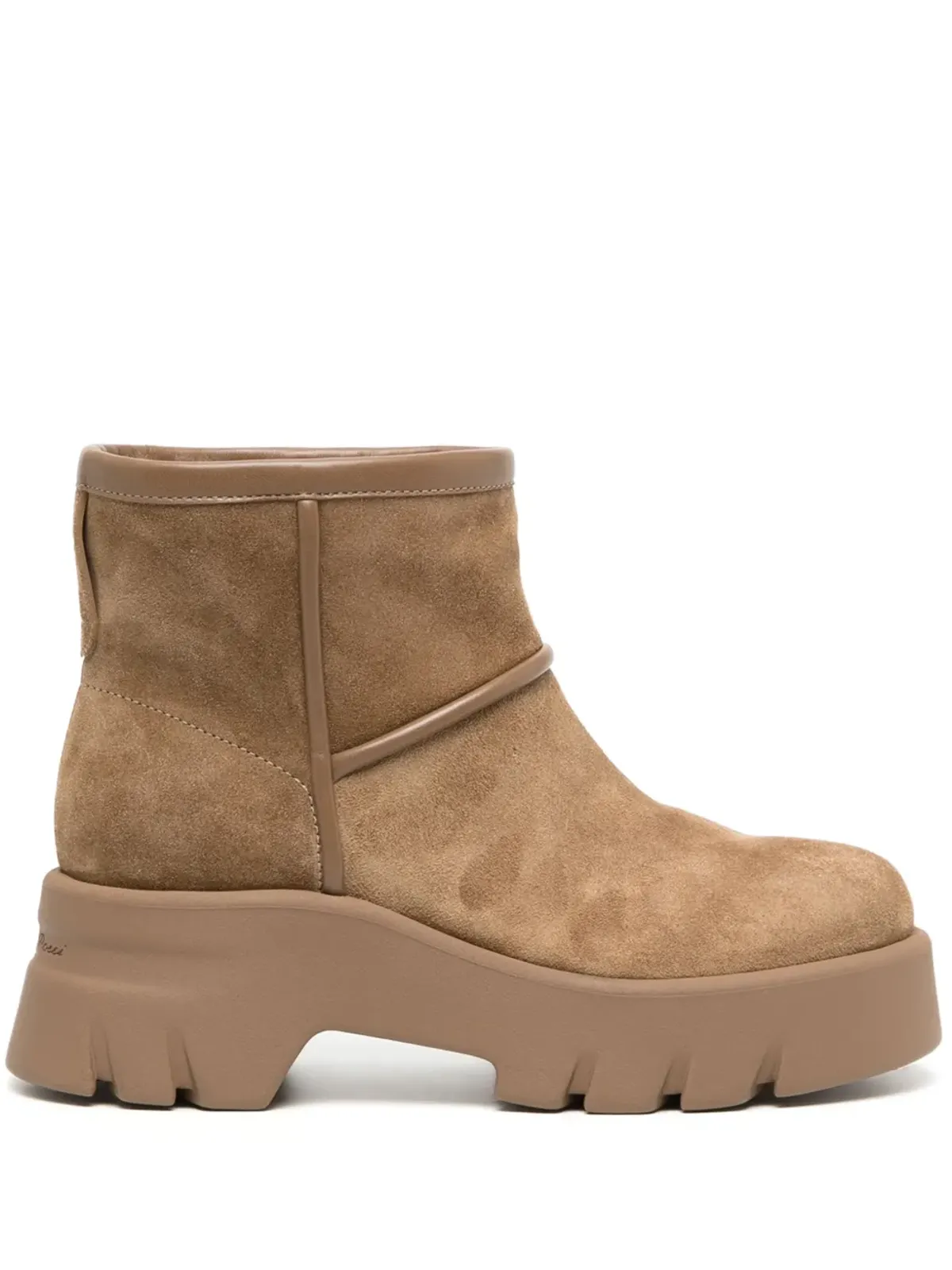 Gianvito Rossi ムートン裏地付きスエードブーツ - 画像1