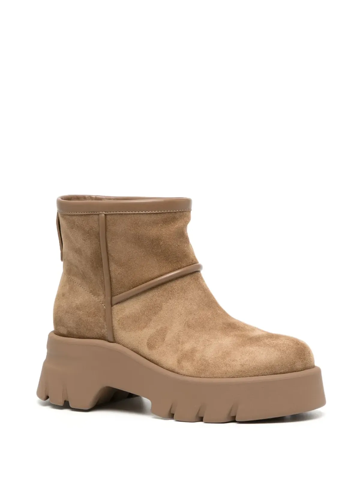 Gianvito Rossi ムートン裏地付きスエードブーツ - 画像2