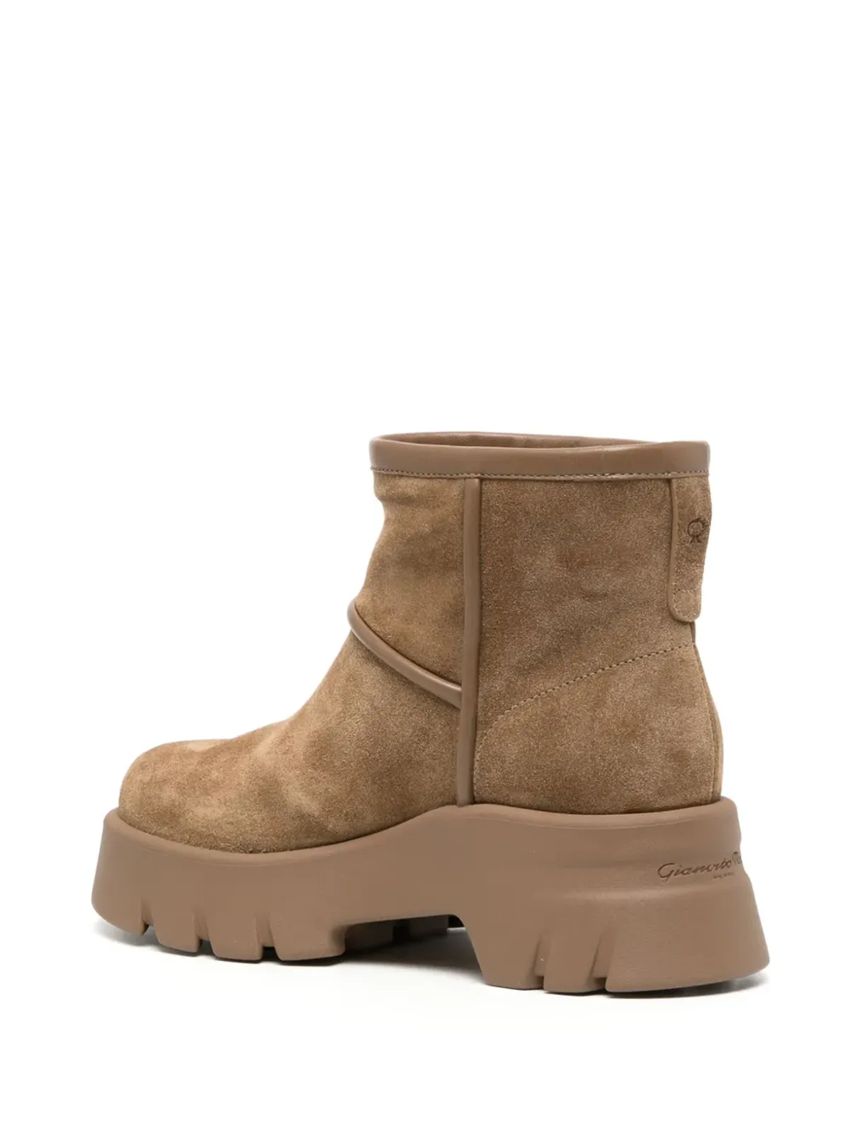 Gianvito Rossi ムートン裏地付きスエードブーツ - 画像3