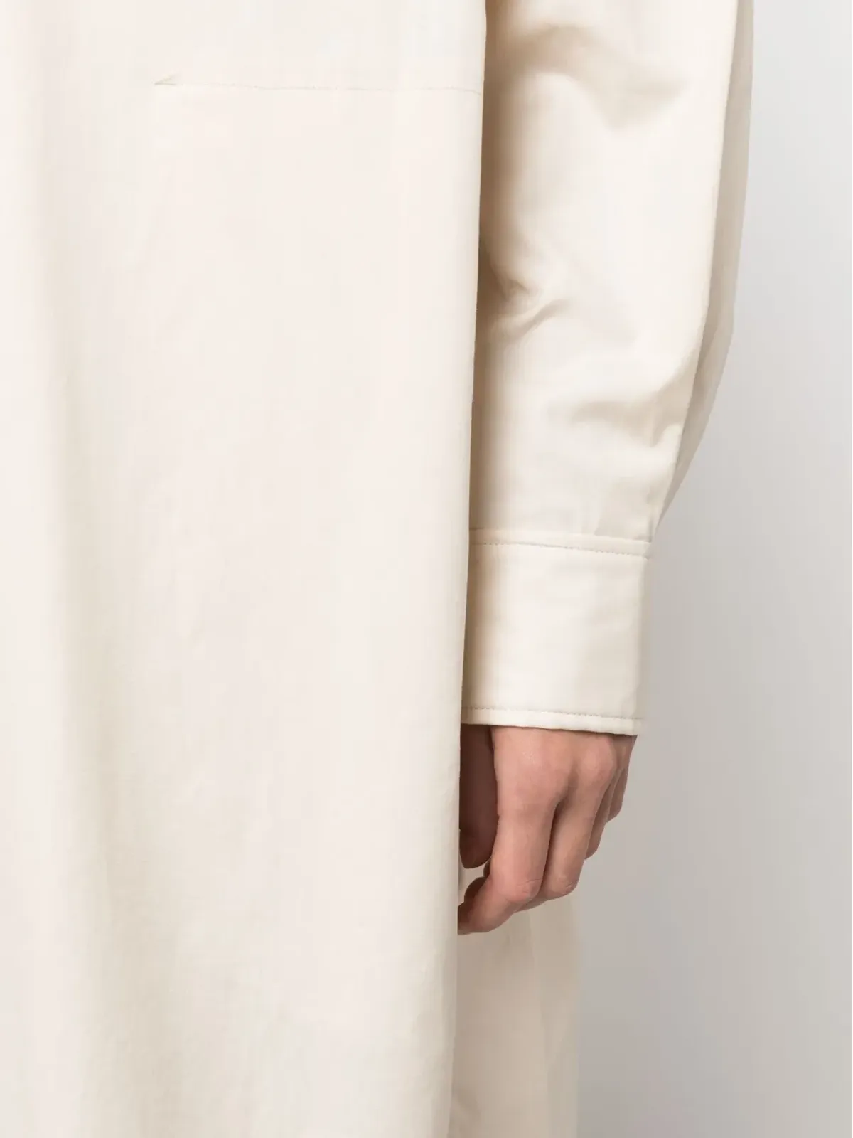 LEMAIRE バンドカラー コットン シャツドレス - 画像5