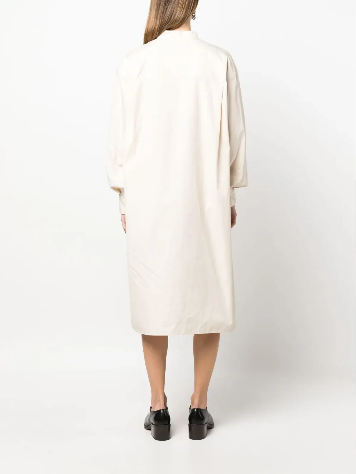 LEMAIRE バンドカラー コットン シャツドレス - 画像4
