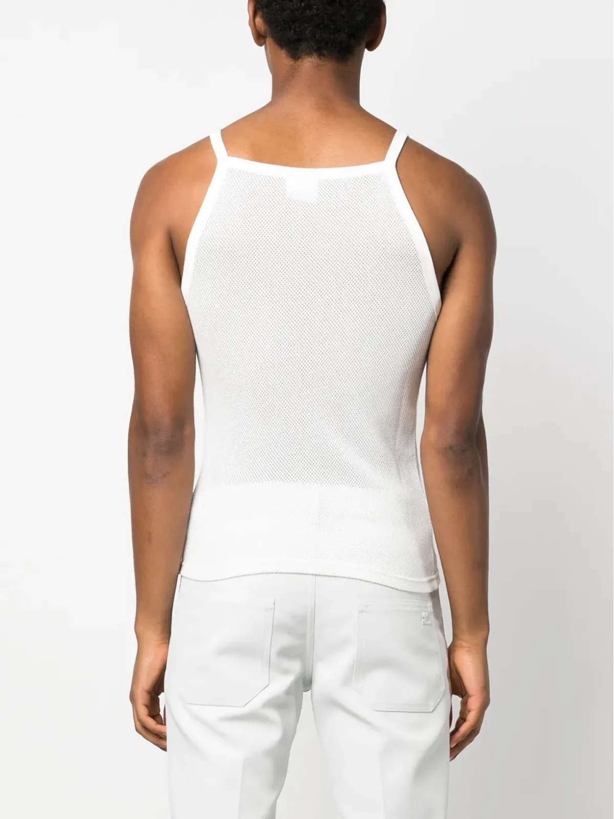 Courrèges バンピー・コントラスト メッシュ タンクトップ - 画像4