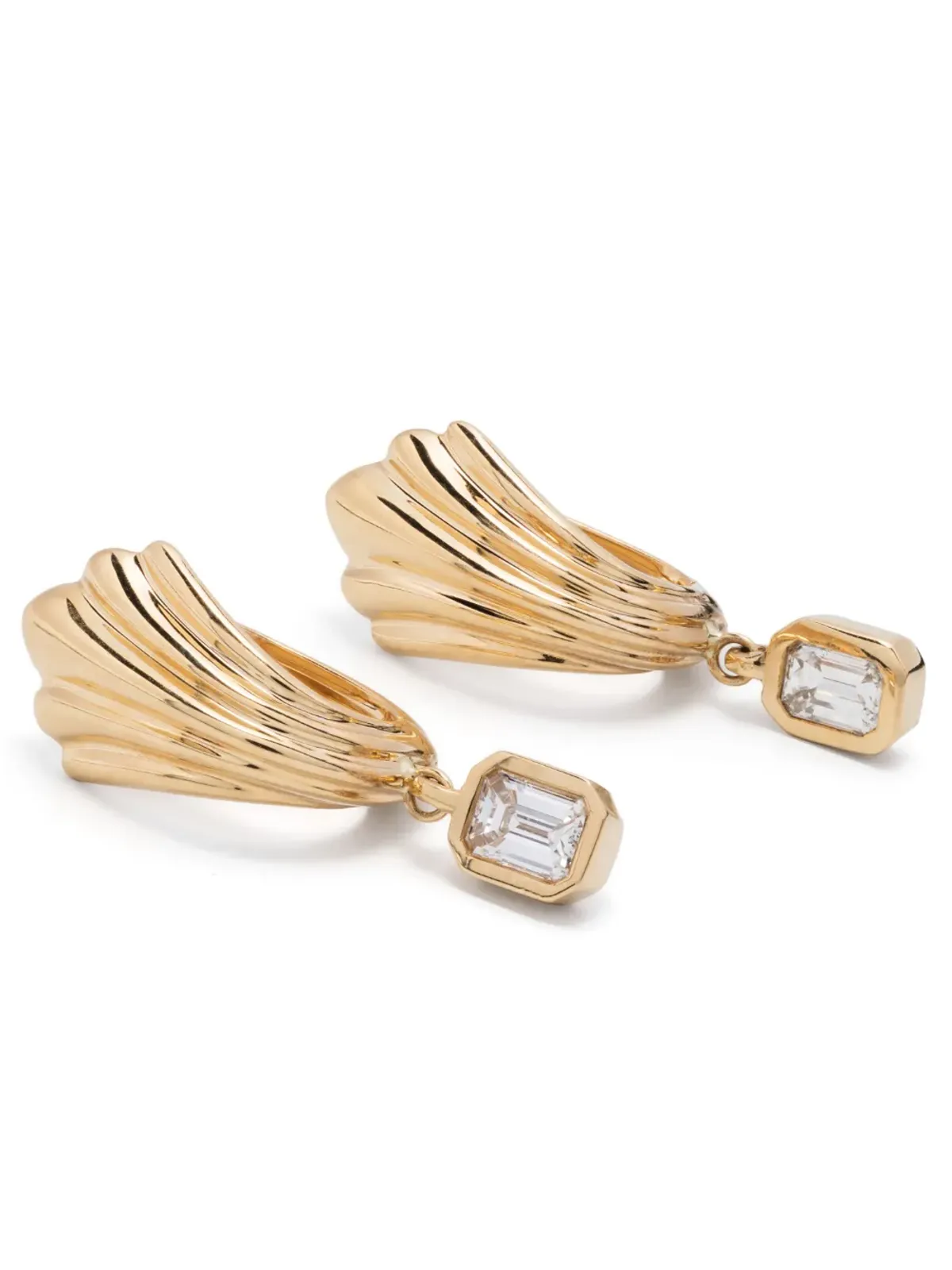 Lizzie Mandler Fine Jewelry 18K イエローゴールド ダイヤモンド ハグ・フープピアス - 画像3