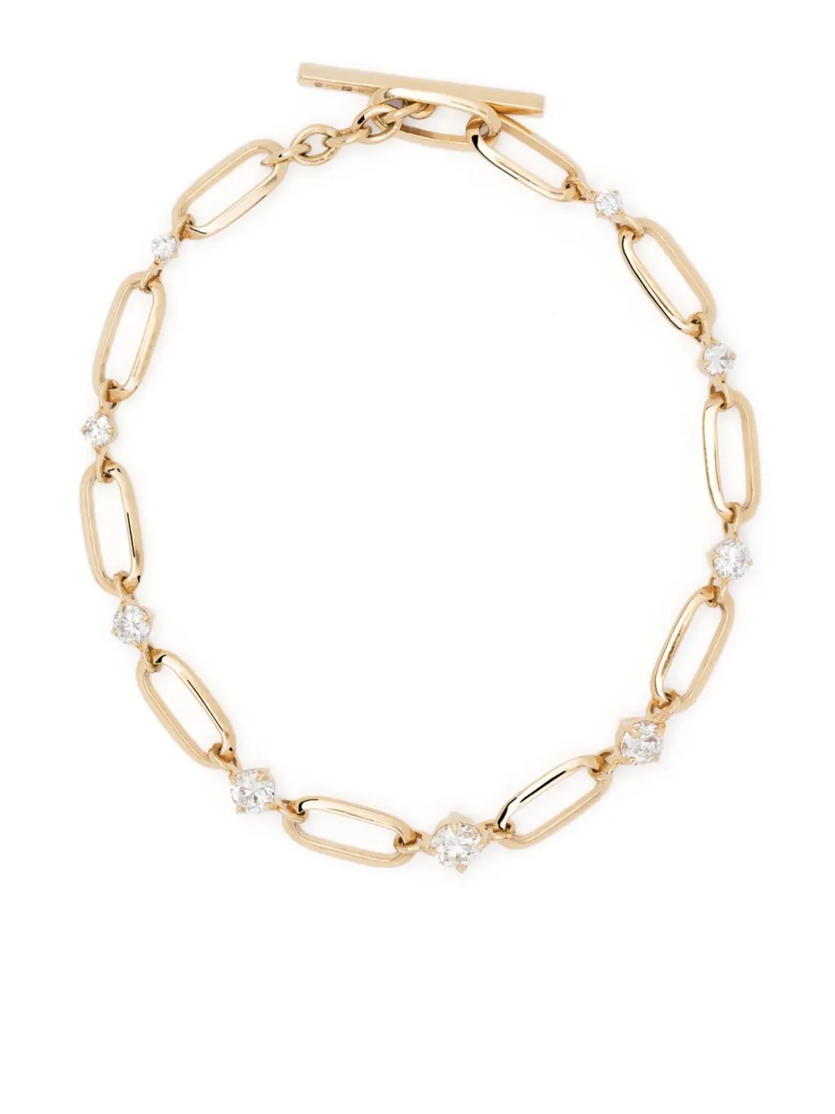 Lizzie Mandler Fine Jewelry 18K イエローゴールド ダイヤモンド リンク ブレスレット - 画像1