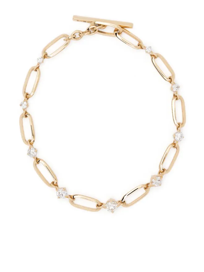 Lizzie Mandler Fine Jewelry Lizzie Mandler Fine Jewelry 18K イエローゴールド ダイヤモンド リンク ブレスレットの商品画像