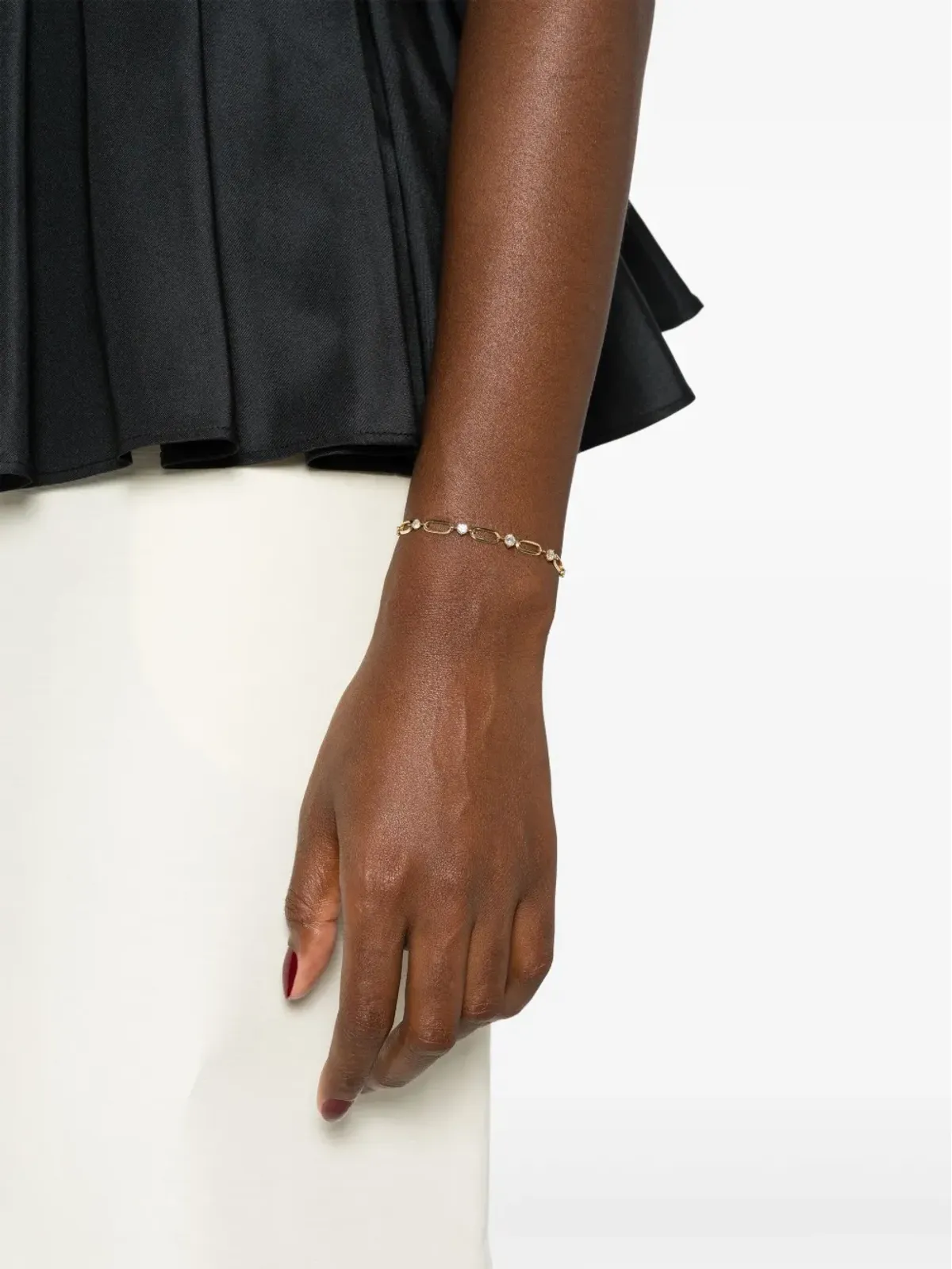 Lizzie Mandler Fine Jewelry 18K イエローゴールド ダイヤモンド リンク ブレスレット - 画像2