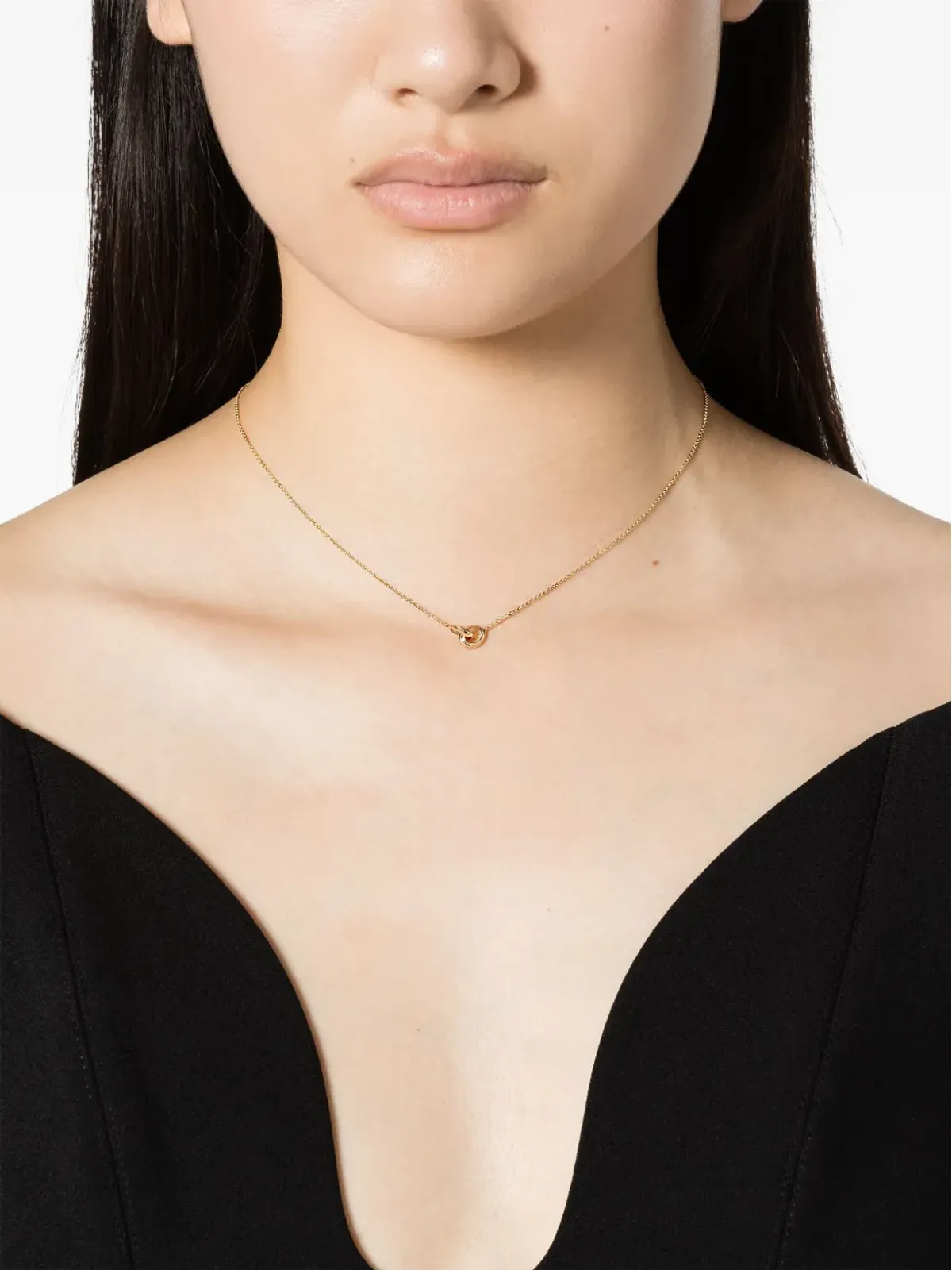 Lizzie Mandler Fine Jewelry マイクロ・クレセント・リンク ネックレス - 画像2