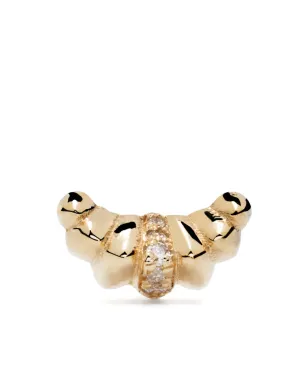 Lizzie Mandler Fine Jewelry クロワッサン型 ダイヤモンドスタッド ピアス - サムネイル1