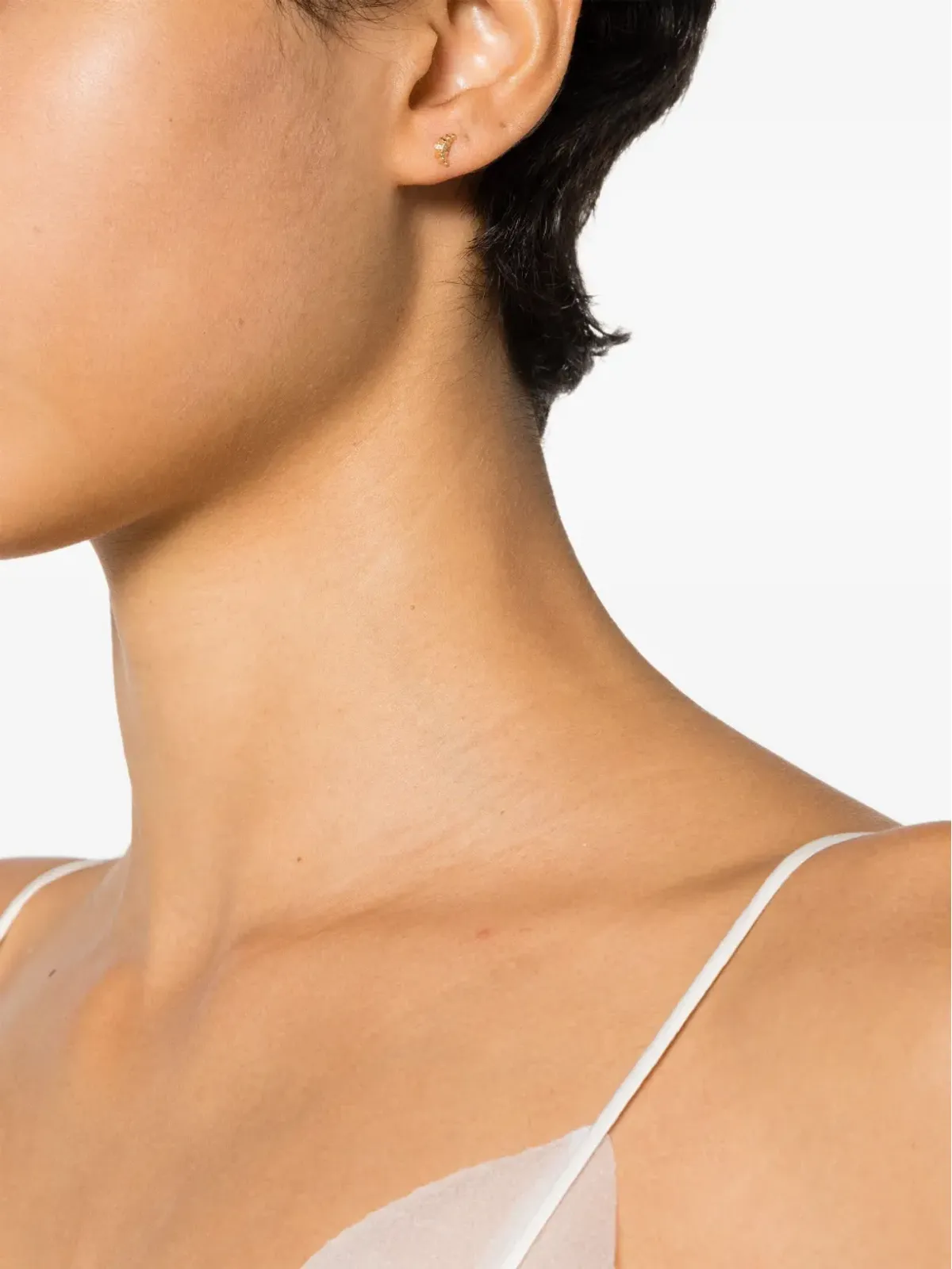 Lizzie Mandler Fine Jewelry クロワッサン型 ダイヤモンドスタッド ピアス - 画像2