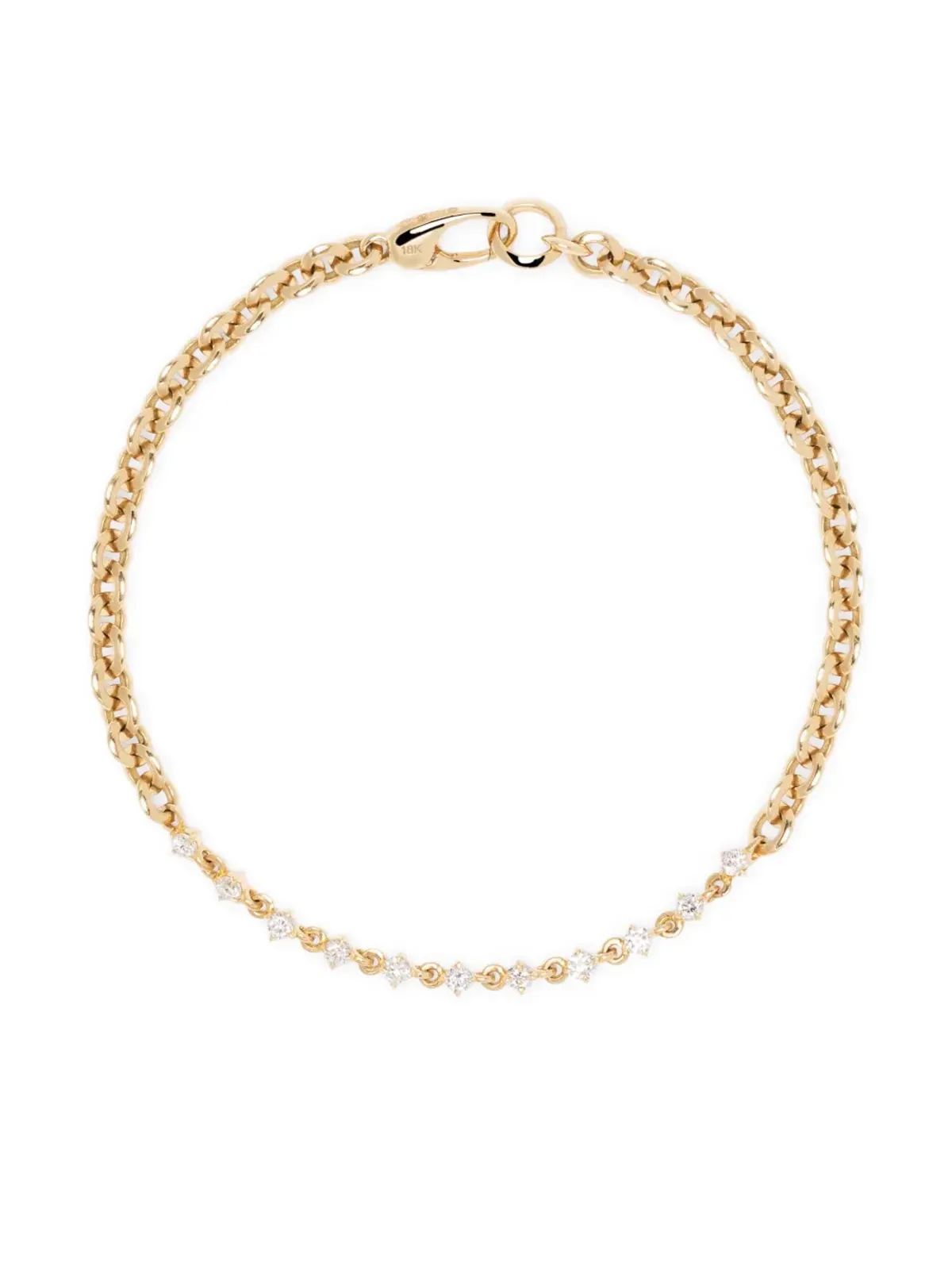 Lizzie Mandler Fine Jewelry 18Kイエローゴールド Éclat ダイヤモンド・マイクロチェーン ブレスレット - 画像1