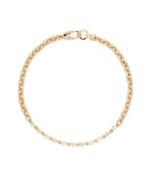 Lizzie Mandler Fine Jewelry 18Kイエローゴールド Éclat ダイヤモンド・マイクロチェーン ブレスレット - サムネイル1