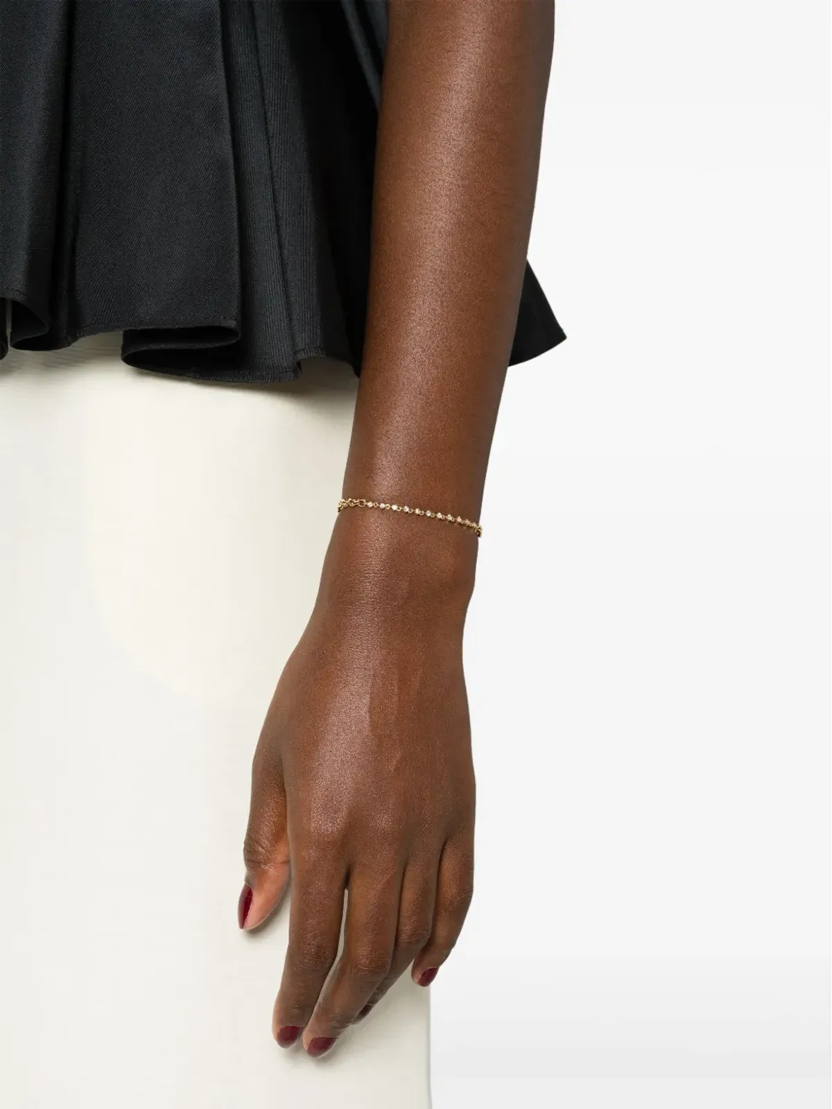 Lizzie Mandler Fine Jewelry 18Kイエローゴールド Éclat ダイヤモンド・マイクロチェーン ブレスレット - 画像2