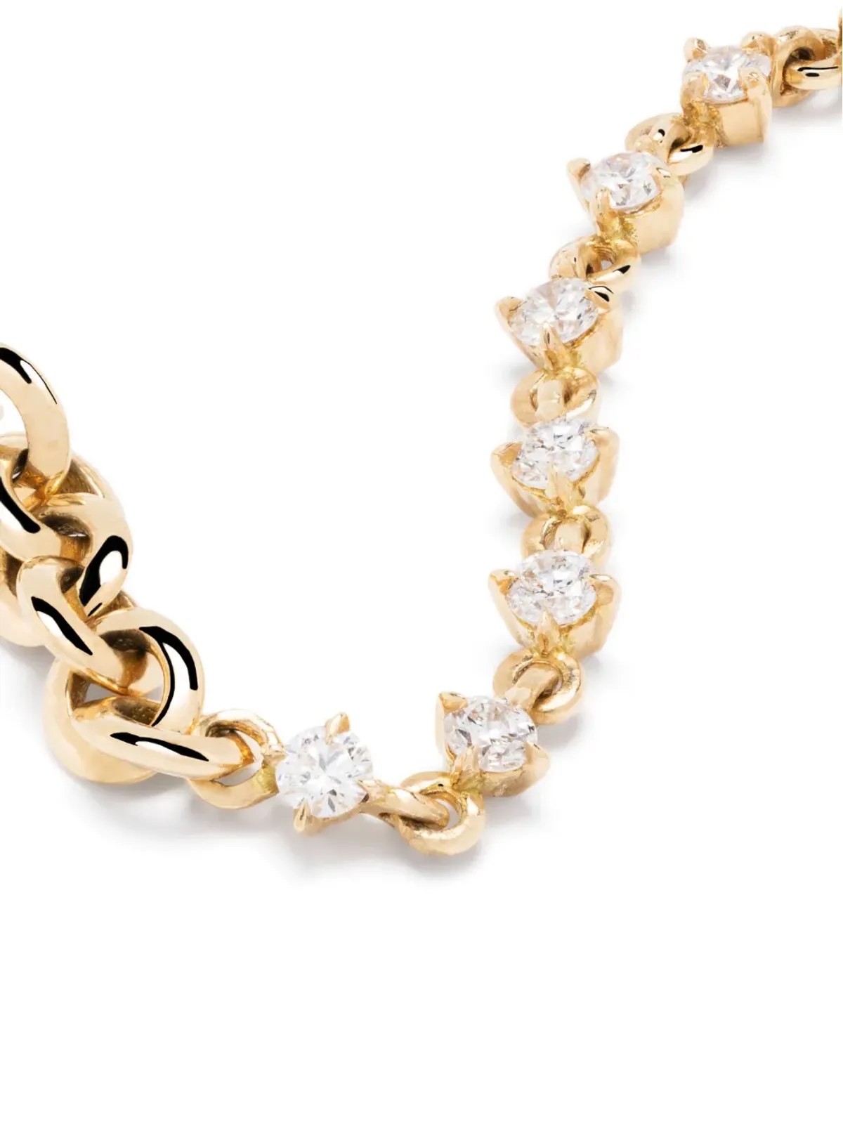 Lizzie Mandler Fine Jewelry 18Kイエローゴールド Éclat ダイヤモンド・マイクロチェーン ブレスレット - 画像3