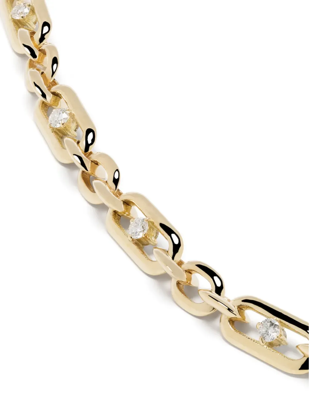 Lizzie Mandler Fine Jewelry 18K イエローゴールド ダイヤモンド フィガロチェーン ネックレス - 画像3