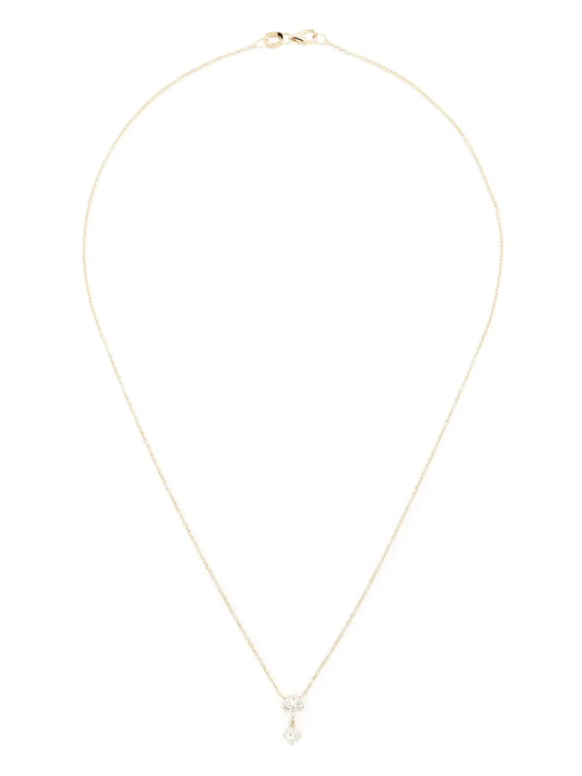 Lizzie Mandler Fine Jewelry 18kt イエローゴールド アルタネイティング・ドロップ ダイヤモンド ペンダント ネックレス - 画像3