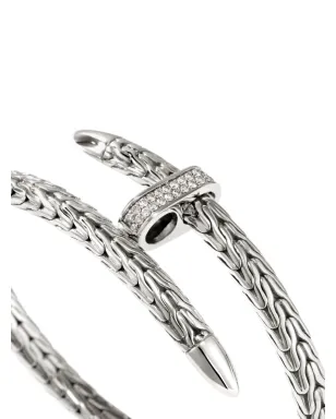 John Hardy ジョンハーディ スターリングシルバー Spear Flex ダイヤモンド カフブレスレット - サムネイル5