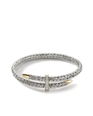 John Hardy sterling-silver and 14k yellow-gold Spear Flex diamond bracelet - サムネイル1